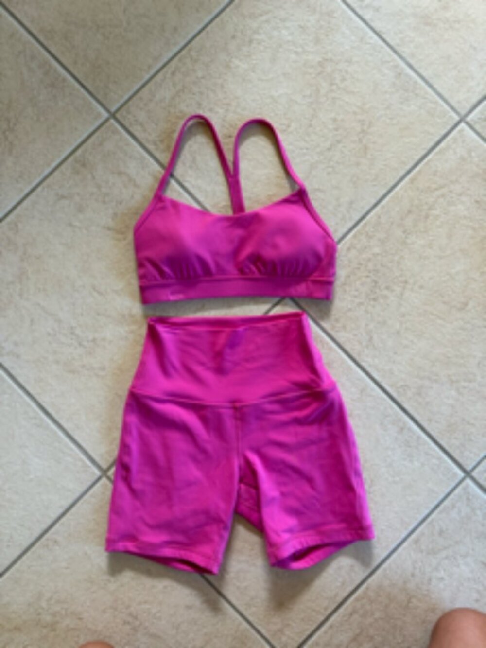 Lululemon Align Shorts & Bra Set - Sonic Pink